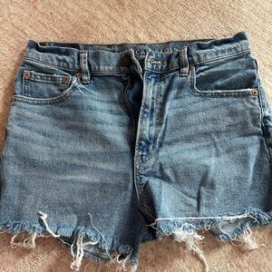 American Eagle Outfitters Blue Jean Shorts Distressed Cut-Off
